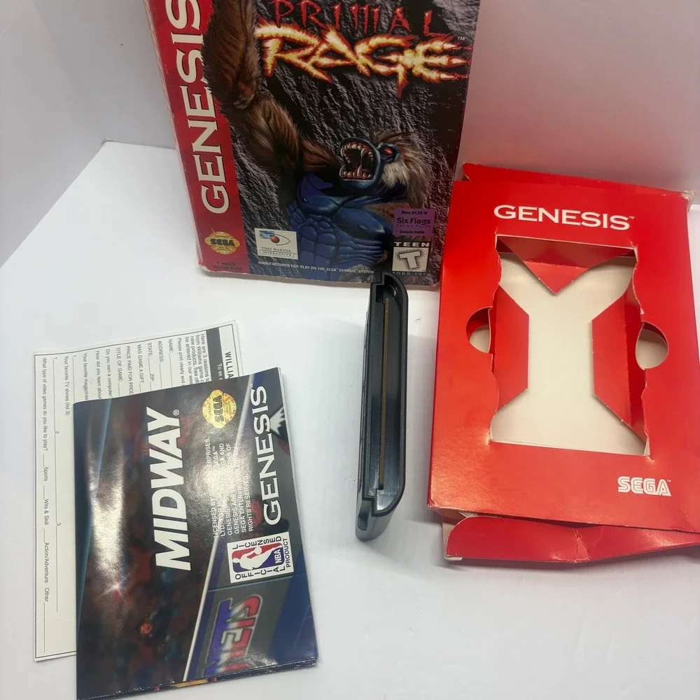 CIB Video Game Fighting Primal Rage Sega Genesis T-48426